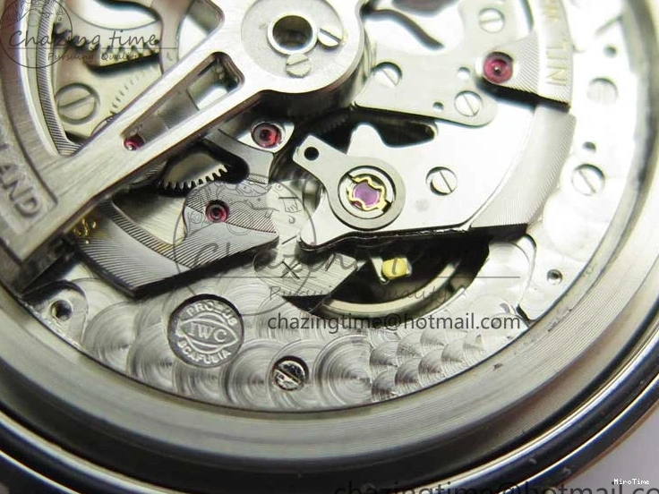 MIROTIME 0413 Original Portuguese IW358304 ZF 1:1 Best Edition SS White Dial RG Markers on Leather Strap A 7077